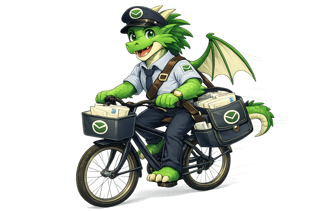 PostDragon delivering mail